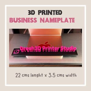 Custom 3D-Printed Business Nameplate | Personalized Branding Tool | One or Two Colors