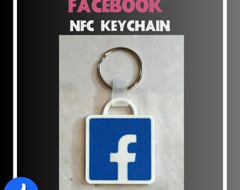 Facebook NFC keychain for content creators smart social media contact tag for small business networking tool tap to share info in style