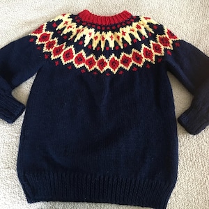 Fairisle Hand gestrickter Pullover