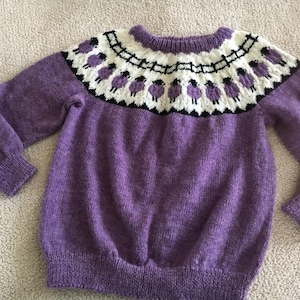 Hand knit sheep jumper