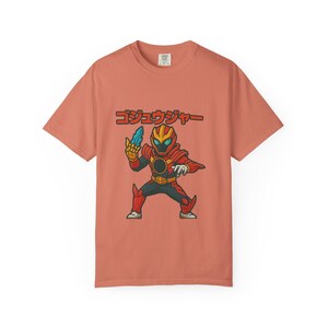 Number One Sentai Gojuger T-shirt, Superhero Tee, Geeky Shirt, Japanese Anime Top, Power Rangers Fan Apparel image 4