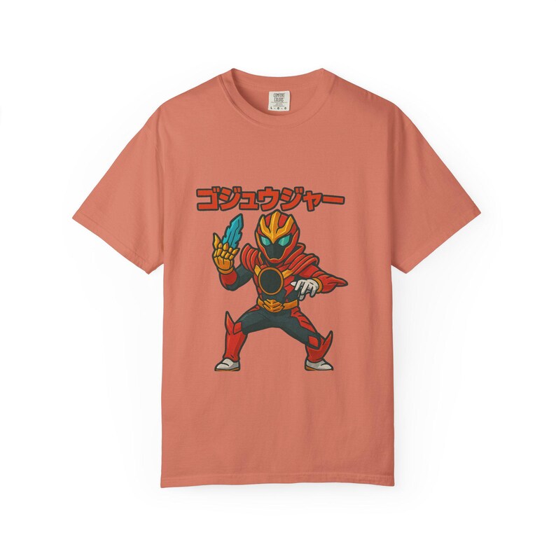 Number One Sentai Gojuger T-shirt, Superhero Tee, Geeky Shirt, Japanese Anime Top, Power Rangers Fan Apparel image 4