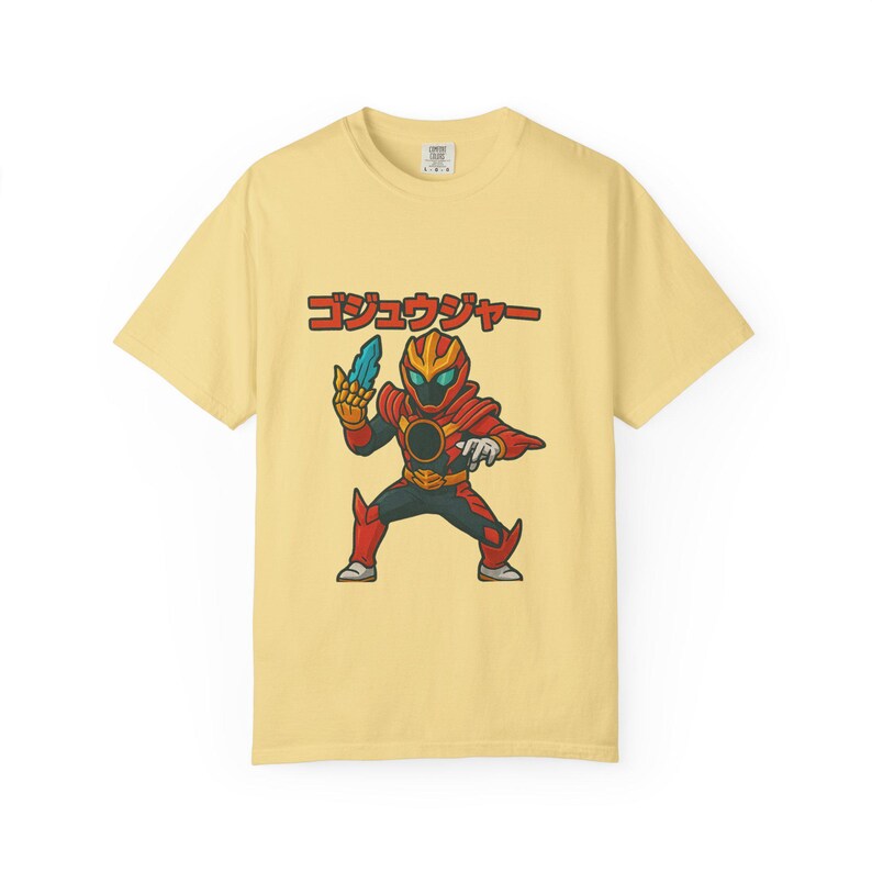 Number One Sentai Gojuger T-shirt, Superhero Tee, Geeky Shirt, Japanese Anime Top, Power Rangers Fan Apparel image 6