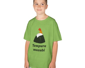 Kids Graphic T-Shirt, Tempura musubi Design, Cute Children's Tee, Japanese Food Shirt, Foodie Gift for Kids, Kid's Novelty Top
