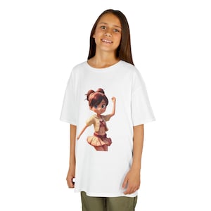 Anime Stijl Meisje Kinder T-shirt, Kinder T-shirt, Cartoon Karakter Jeugd Shirt, Japanse Animatie Kinder Top