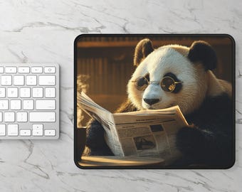 Panda Gaming Musmatta, Söt Djur Skrivbordsmatta, Kontorsinredning, Datortillbehör, Pandaälskare Gåva, Unik Musmatta