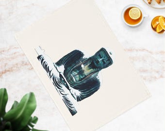 Paño de cocina de algodón: Gran Buda de Kamakura, decoración de cocina zen japonesa, regalo único para amantes del yoga
