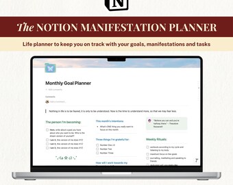 first day of school Vision Board Template, Notion Vision Board, Notion Life Planner, Goal Planner
