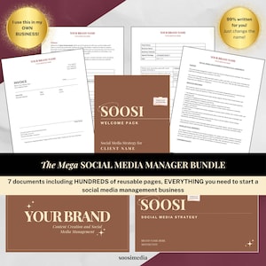 Sjabloonkit socialmediamanager, canva-mockup, socialmediakit, canva-sjablonen, zakelijk