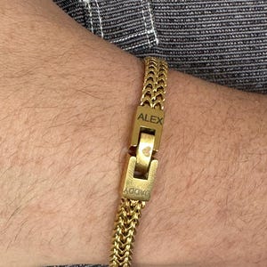 Engraved Bracelet Gift For Her,custom mens Bracelet With Name,Daddy Personalized Bracelet,Birthday Gift For Him,Christmas gift,Waterproof