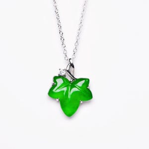 Natural Guatemala Jade Pendant (only), High quality Green Jade Pendant, untreated jade, Type A Jade, Jade maple leaf pendant