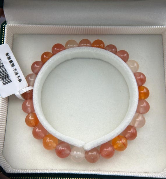 High quality Natural Agate Bracelet, Candy-Colored natural agate bracelet, untreated agate bracelet, 糖果色南红玛瑙手串