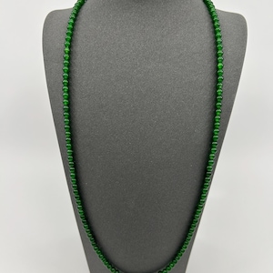 4.2mm Top quality Natural Guatemalan Jadeite Bead necklace, natural jade necklace, Type A jade, green jadeite jade, untreated jade