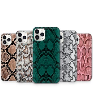 Snake Skin Patroon Telefoon Case Voor iPhone 16 ProMax 15 14 13 12 11 X XS Voor Samsung S25 Ultra S24 S23 S22 S21 S20 S10 A56 A36 Pixel 9 Pro 8 7