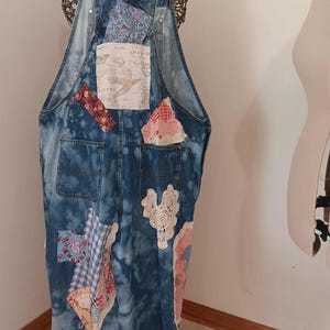 patchwork overalls sz 22
