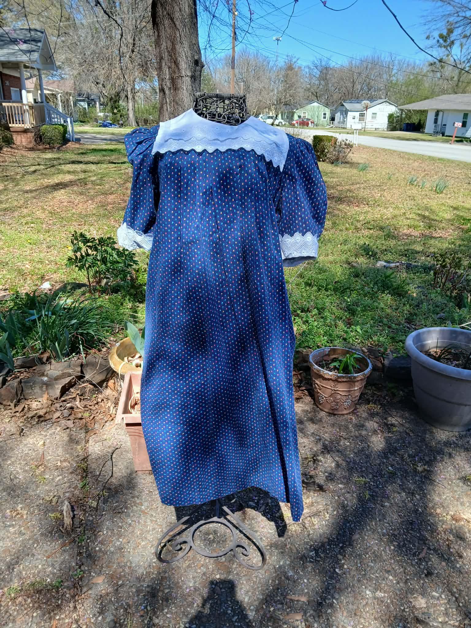 chinese dress ladies AMDOLE 80s Fancy Dress and Linen Solid Color Retro Button V Neck Casual  Dress Maternity Maxi, Blue, XL : Amazon.ie: Fashion