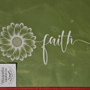 Magnolia Design Co Adhesive Reusable Silkscreen Stencil NEW FAITH/FLOWER
