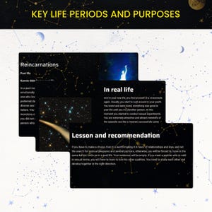 Explore your key life periods, karmic lessons, and soul contracts through Destiny Matrix Report. This unique past life and future timeline analysis combines numerology and astrology to help you align with your destiny and make empowered decisions.