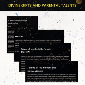 Reveal your spiritual talents and family karmic inheritance in this personalized Destiny Matrix soul reading. Discover divine gifts and parental influence using a powerful combination of astrology, numerology, and life purpose analysis. Ideal for deep self-discovery.