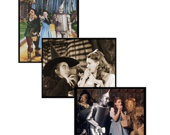 Wizard of Oz Photographs Featuring Scenes From The Original Motion Picture, 3 Pack With Each Mounted On Hard Chip Board