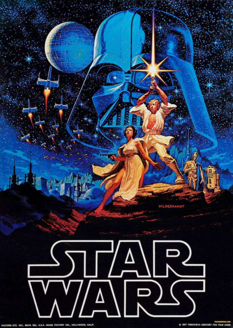 Star Wars Movie Poster, Wall Art, Vintage 1977 Hildebrandt Poster