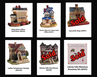 Liberty Falls Houses, American Collection, Vintage, Ceramic,  (Group 2)