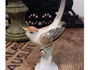 Aquincum, Porcelain, Finch, Figurine, Hungary, Bird, Vintage