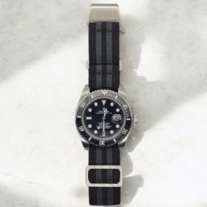 French Marine Nationale Elastic Watch Straps – Spectre James Bond Black Grey 20mm & 22mm