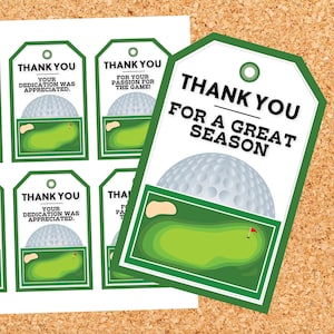 Golfbedankkaarten/-tags