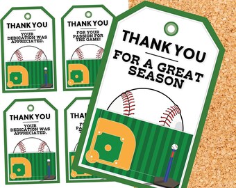 Tee-Ball Thank You Cards / Tags