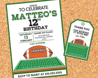 Football Birthday Invitation