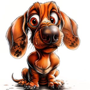 10 Quirky Dog Clip Art, Funny Dog Images, Dog Clipart, Watercolor Clipart, High Quality JPGs, Cute Dogs Watercolor Clipart