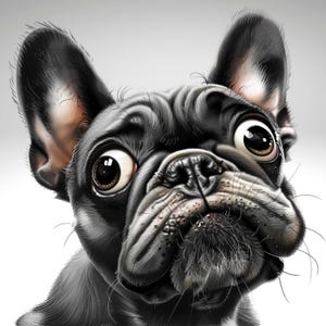Skurrile Hund Clip Art, lustige Hund Bilder, Hund Clipart, Aquarell Clipart, Für Handwerk, hohe Qualität PNG, transparenten Hintergrund, Französische Bulldogge
