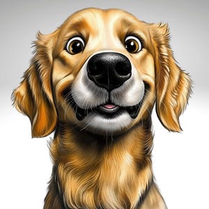 Quirky Dog Clip Art, Funny Dog Images, Dog Clipart, Watercolor Clipart, Crafts, High Quality PNG, Transparent Background, Golden Retriever