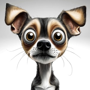 Quirky Dog Clip Art, Funny Dog Images, Dog Clipart, Watercolor Clipart, For Crafts, High Quality PNG, Transparent Background, Chihuahua