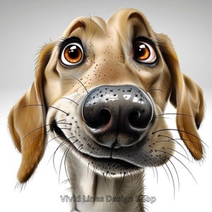 Quirky Dog Clip Art, Funny Dog Images, Dog Clipart, Watercolor Clipart, Crafts, High Quality PNG, Transparent Background, Labrador Retriever