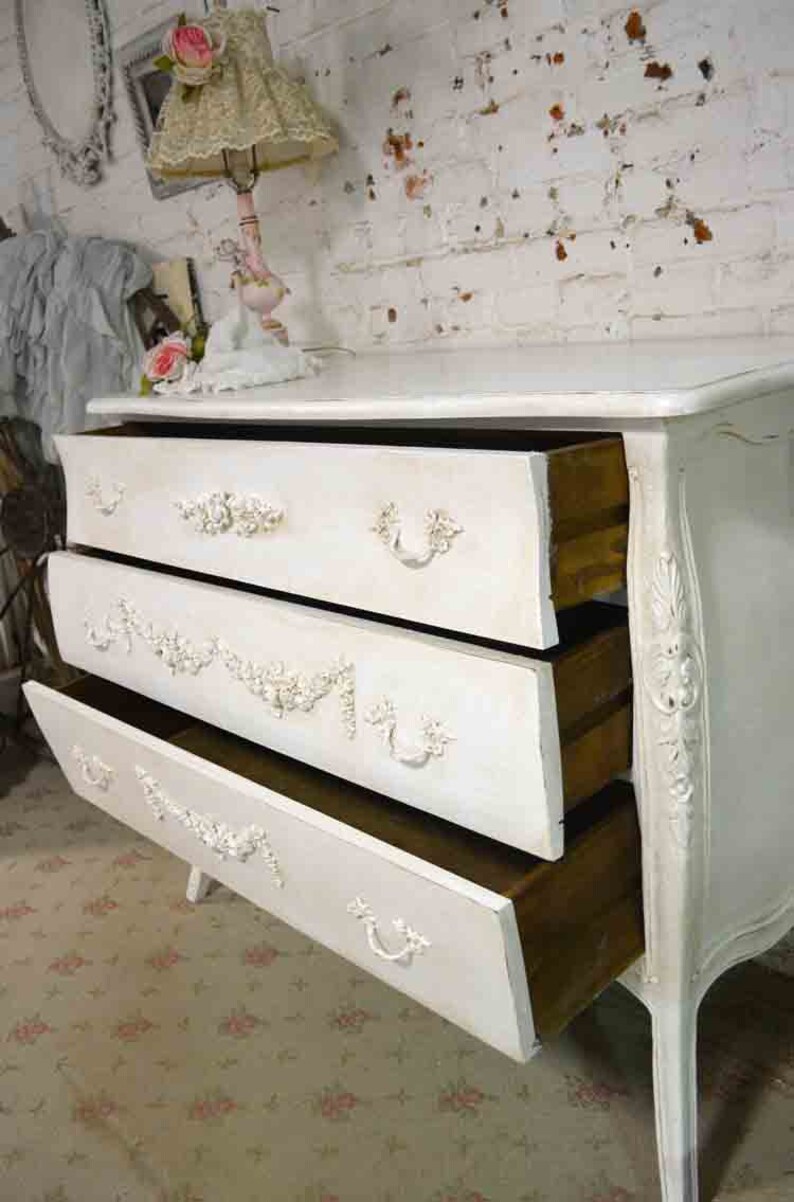 Bombay Dresser Painted Cottage Chic Shabby Romantic French Etsy