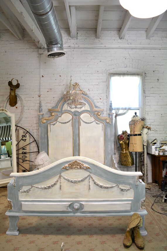 Painted Cottage Shabby Marie Antoinette Romantic French Bed