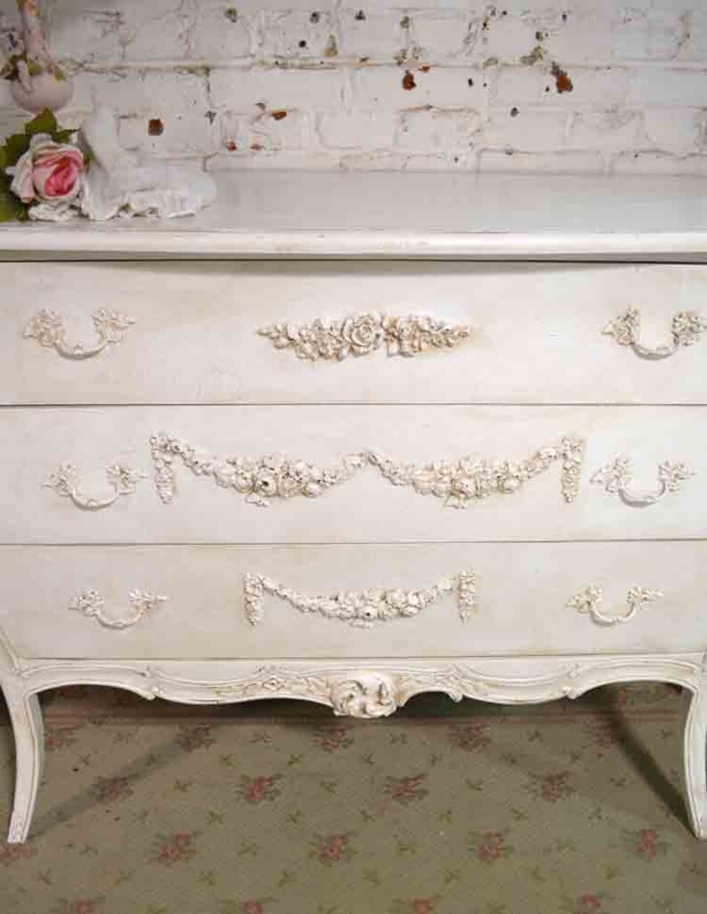 Bombay Dresser Painted Cottage Chic Shabby Romantic French Etsy