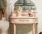 Shabby Pink Painted Cottage Vanity VAN216
