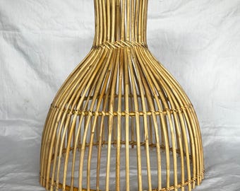 Handwoven Rattan Bell Pendant Lampshade