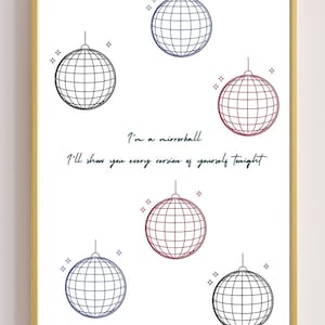 Mirrorball I Taylor Print Taylor Poster Taylor bedroom Taylor Lyrics Taylor merch Taylor wall art Taylor dorm room Taylor gift