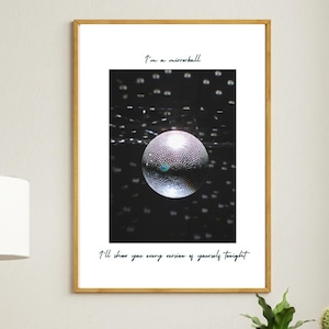 Mirrorball I Taylor Print Taylor Poster Taylor bedroom Taylor Lyrics Taylor merch Taylor wall art Taylor dorm room Taylor gift
