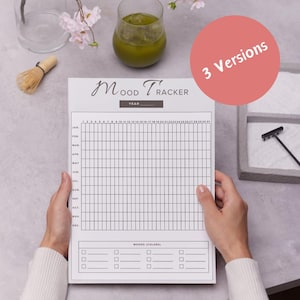 2025 Bullet Journal Pixel Trackers, Habit Mood Reading Anxiety Sleep Wellness Goals Tracker, Dotted A4 A5 Planner I 3 Versions I Minimalist