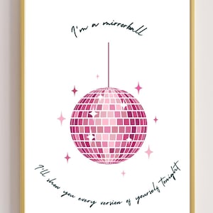 Mirrorball I Taylor Print Taylor Poster Taylor bedroom Taylor Lyrics Taylor merch Taylor wall art Taylor dorm room Taylor gift