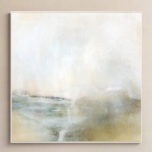 Abstract Beige Oil Painting on Canvas Beige Textured Wall Art Wabi Sabi Wall Art Large Canvas Art Minimalist Wall Art Modern Wall Decor
