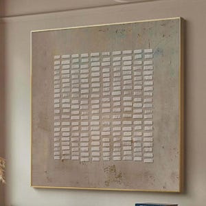 3D Beige Abstract Art - Geometric Textured Painting,Minimalist Canvas, Organic Modern Decor,Handmade Neutral Statement,Earth Tone Wall Decor