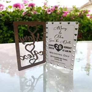 Einladungskarte aus Holz*Hochzeitseinladung*Geburtstag*Erwähnung*Rustikal*Birke*Blumen*Design