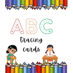 Alphabet Tracing Cards, Letter Tracing, Letter of the Alphabet Worksheets, Preschool Flashcards Printable, ABC Cards, Preschool Curriculum
