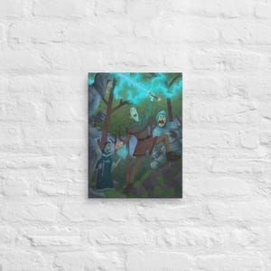Arthur and the Sword in the Stone Canvas Print